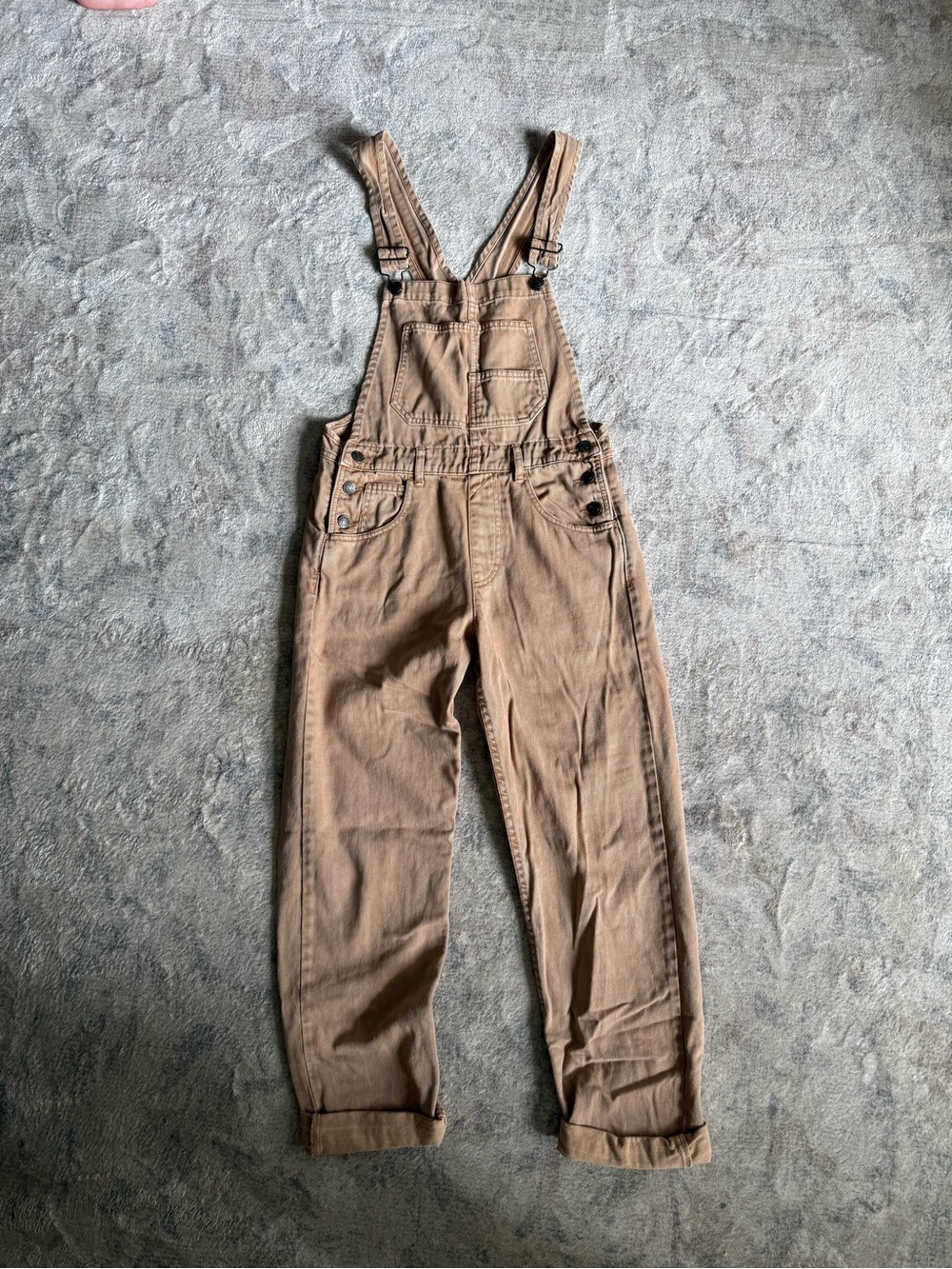 Free People We The Free Brown Denim Overalls, XS